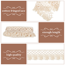 Flat Cotton Tassel Ribbons&nbsp;OCOR-WH0090-016