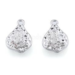Brass Micro Pave Clear Cubic Zirconia Charms&nbsp;KK-N216-569P