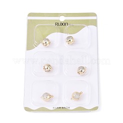 6Pcs Brass Clear Cubic Zirconia Box Clasps&nbsp;KK-T073-45G