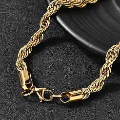 304 Stainless Steel Rope Chain Necklaces for Women&nbsp;NJEW-I065-20C-01G