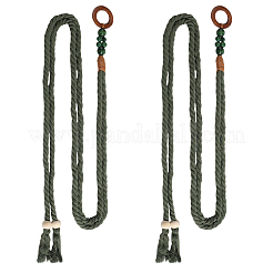 2Pcs Handmade Weaving Cotton Tie Knot Waist Chain Belts for Women Ladies Dress&nbsp;AJEW-CP0010-57