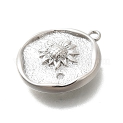 Brass Micro Pave Cubic Zirconia Pendants&nbsp;KK-Q035-16A-P