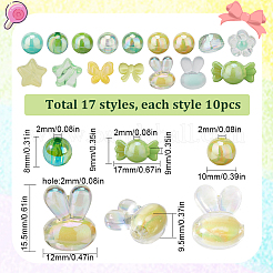 170Pcs 17 Styles Opaque & Transparent Acrylic Beads&nbsp;MACR-SC0002-15