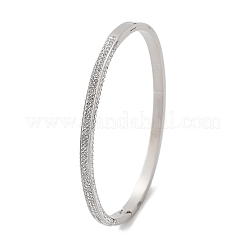 304 Stainless Steel Rhinestone Bangles for Women&nbsp;BJEW-Z092-12P