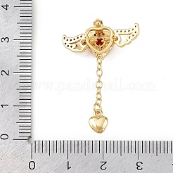 Brass Micro Pave Cubic Zirconia Pendants&nbsp;KK-B161-12G