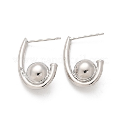 Brass Stud Earrings&nbsp;EJEW-Q015-11P