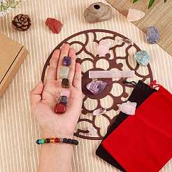 DIY Chakra Gemstone Bracelet Necklace Making Kit&nbsp;DIY-SZ0008-04