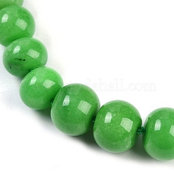 Dyed Natural Malaysia Jade Rondelle Graduated Beaded Necklaces for Women Men&nbsp;NJEW-K388-02I
