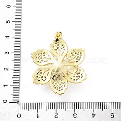 Brass Micro Pave Cubic Zirconia Pendants&nbsp;KK-U066-10G