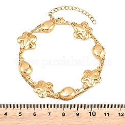 304 Stainless Steel Link Chain & Curb Chain Multi-strand Bracelets for Women&nbsp;BJEW-H641-01A-G