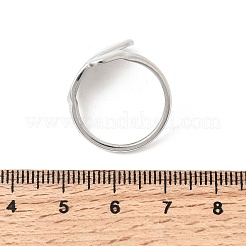 5Pcs 304 Stainless Steel Open Cuff Rings for Women&nbsp;RJEW-K313-03P