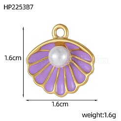 304 Stainless Steel Enamel Pendants&nbsp;STAS-OY003-29G