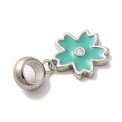 304 Stainless Steel Enamel European Dangle Charms&nbsp;STAS-G308-31P-01