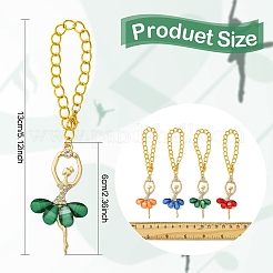 14Pcs 14 Colors Ballerina Girl Alloy Rhinestone & Resin Cup Charms&nbsp;HJEW-YW00079