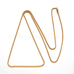 304 Stainless Steel Box Chain  Necklaces&nbsp;STAS-L164-03G