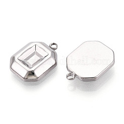304 Stainless Steel Pendant Cabochon Settings&nbsp;STAS-T065-85P