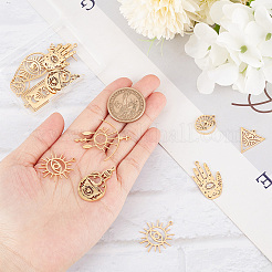 16Pcs 8 Style 201 & 304 Stainless Steel Pendants&nbsp;STAS-SC0004-57