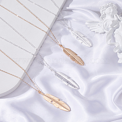 4Pcs 2 Colors Bohemian Vintage Feather Tassel Collarbone Necklaces&nbsp;NJEW-LP0001-25