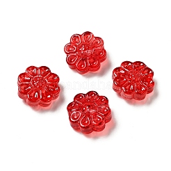 Spray Painted Transparent Glass Beads&nbsp;GLAA-F119-03