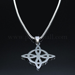 Viking Knot Stainless Steel Pendant Necklaces&nbsp;FS-WG1D0B5-01