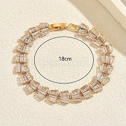 Vintage Brass Pave Full Clear Cubic Zirconia Tennis Bracelets for Women&nbsp;LY6413-1