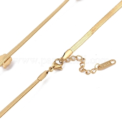 Ion Plating(IP) 304 Stainless Steel Snake Chain Necklaces&nbsp;NJEW-G081-13G