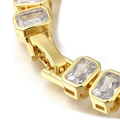 Rack Plating Brass Micro Pave Cubic Zirconia Chain Bracelets&nbsp;BJEW-P336-13G