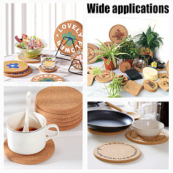 6Pcs 2 Styles Cork Coasters&nbsp;DIY-GA0007-17