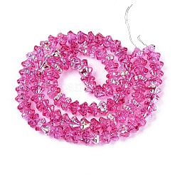 Electroplate Transparent Glass Beads Strands&nbsp;EGLA-N055-03A-06