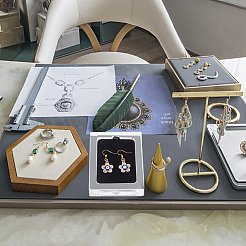 Rectangle Transparent Acrylic Jewelry Tray&nbsp;PDIS-WH0003-01