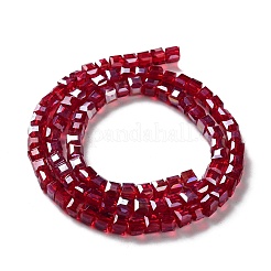 Electroplate Glass Beads Strands&nbsp;LS-EGLA-R030-4x4mm-04