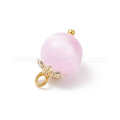 Dyed Natural Selenite Round Pendants&nbsp;PALLOY-JF04269