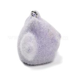 Halloween Flocky Opaque Resin Pendants&nbsp;RESI-G112-01B