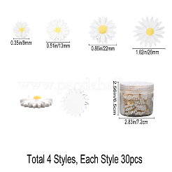 Flatback Hair & Costume Accessories Ornaments Resin Flower Daisy Cabochons&nbsp;CRES-SC0001-41A