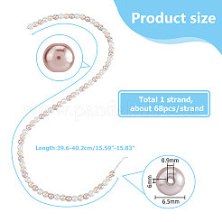 1 Strand Glass Pearl Beads Strands&nbsp;HY-HS0001-01C
