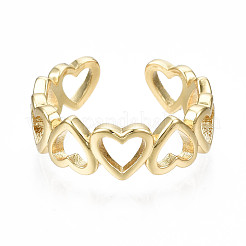 Brass Cuff Rings&nbsp;RJEW-Q161-025-NF
