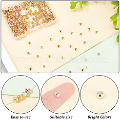 320Pcs 4 Style Brass Solid Beads&nbsp;KK-PH0009-18