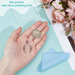 1Pc 925 Sterling Silver Basket Pendant Settings&nbsp;STER-BC0003-36