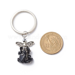 Natural Gemstone Angel Pendant Keychain&nbsp;KEYC-JKC00382