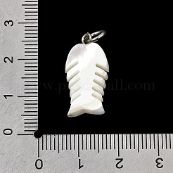 Natural White Shell & Crystal Rhinestone Pendants&nbsp;SH-CBAC52B-01E