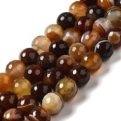 Natural Striped Agate/Banded Agate Beads Strands&nbsp;G-A246-8mm-10