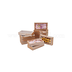 Cardboard Drawer Gift Storage Boxes with Clear Cover&nbsp;CON-WH0092-72C-03