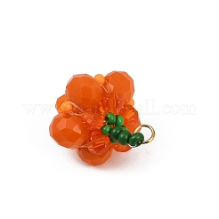 Halloween Theme Glass Seed Beads Pendants&nbsp;PALLOY-MZ00775-02