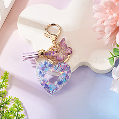 Heart with Butterfly Resin Keychains&nbsp;KEYC-TADJ0001-01F