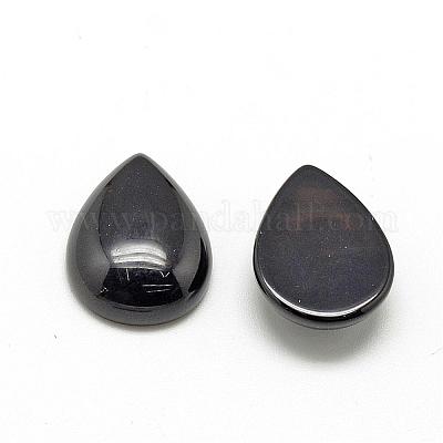 Natural Black Stone Cabochons&nbsp;G-R417-10x14-46-1