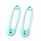 Iron Safety Pins, Aquamarine, 30x7x2mm, Pin: 0.7mm