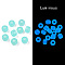 Transparent & Luminous Plastic Beads, Frosted, Crow Beads, Pony Beads, Glow in the Dark, Barrel, Pale Turquoise, 9x6mm, Hole: 3.8mm, about 1900pcs/500g