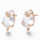 Brass Stud Earring Findings&nbsp;KK-S365-005-2