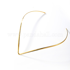 201 Stainless Steel V-shape Choker Necklace, Rigid Necklaces, Golden, 15.75 inch(40cm)