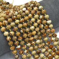 Natural Picture Jasper Beads Strands&nbsp;G-K389-E12-01